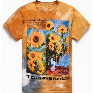 ⭐Tournesols Claude Monet Tee Unisex Orange Tie Dye Medium⭐